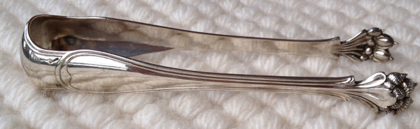 Pince à glaçons en métal argenté modèle Albi orfèvrerie Christofle