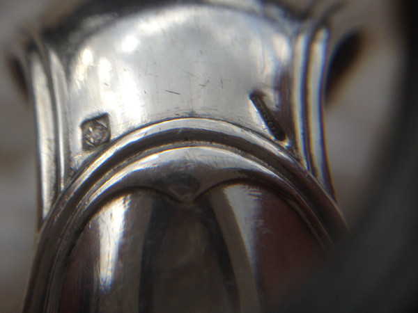 Pince à glaçons en métal argenté modèle Albi orfèvrerie Christofle