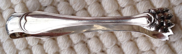 Pince à glaçons en métal argenté modèle Albi orfèvrerie Christofle
