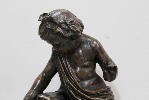 Gusseisen Bacchus trinkt aus der Quelle - 1900