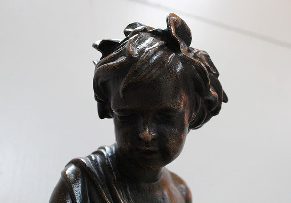 Gusseisen Bacchus trinkt aus der Quelle - 1900