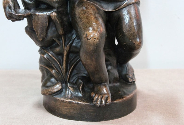 Gusseisen Bacchus trinkt aus der Quelle - 1900