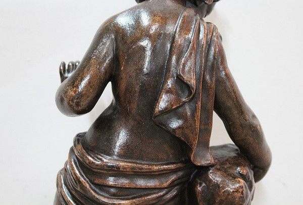 Gusseisen Bacchus trinkt aus der Quelle - 1900