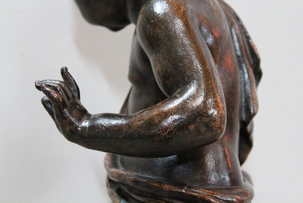 Gusseisen Bacchus trinkt aus der Quelle - 1900