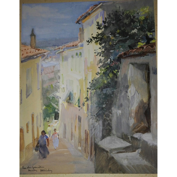 Denis Henri Conchon Ansicht von Menton