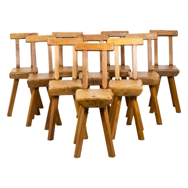 Mobichalet. Set di 10 sedie. Circa 1960. LS53302207J