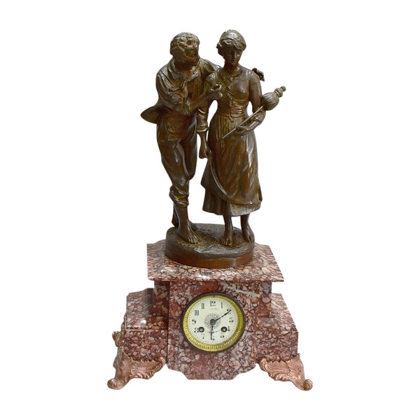 Pendeluhr mit Regulus signiert Rousseau - XIX.