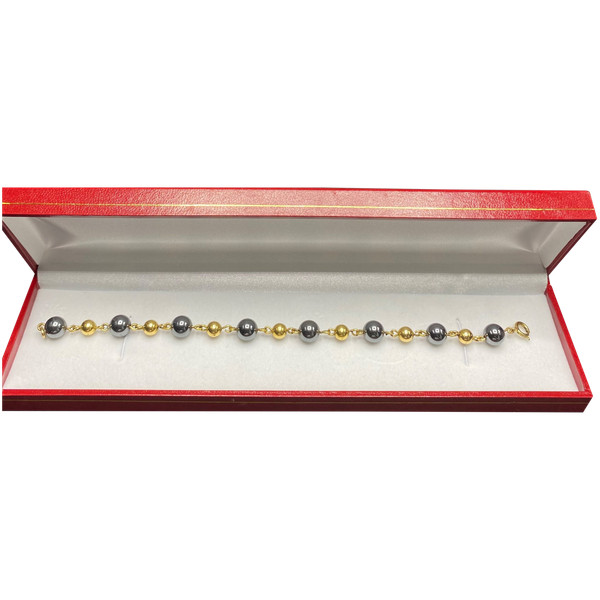 Bracciale placcato oro e onice