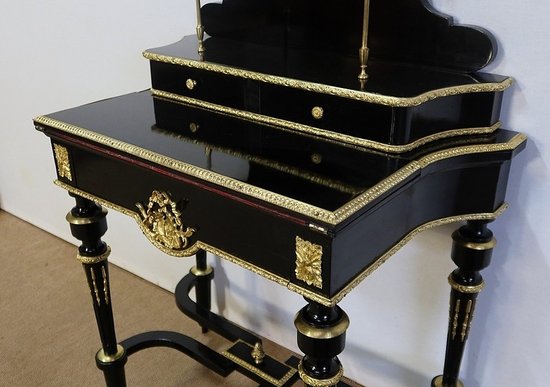  Petit Bureau de Dame en Poirier noirci, époque Napoléon III – Milieu XIXe 