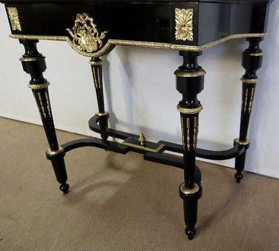  Petit Bureau de Dame en Poirier noirci, époque Napoléon III – Milieu XIXe 