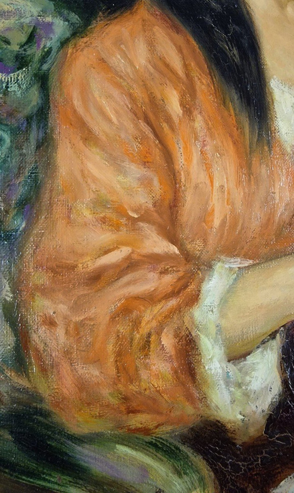 Pierre Eugène DUTEURTRE (1911-1989), Olio/tela originale, firmato - Carattere, Musica, Fiore