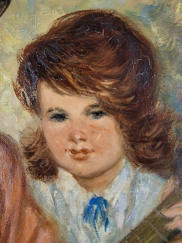 Pierre Eugène DUTEURTRE (1911-1989), Olio/tela originale, firmato - Carattere, Musica, Fiore