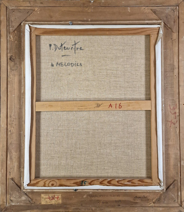 Pierre Eugène DUTEURTRE (1911-1989), Olio/tela originale, firmato - Carattere, Musica, Fiore