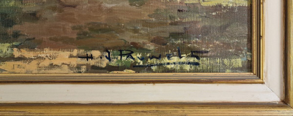 Henri Joseph PAUWELS (1903-1983) Original großes Ölgemälde, signiert - Landschaft, Mühle, Holland