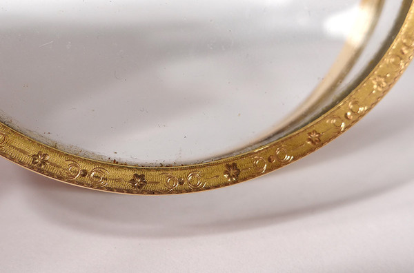 Box Round Miniature Portrait Noble Man Chasselat Solid Gold 1809 19th century
