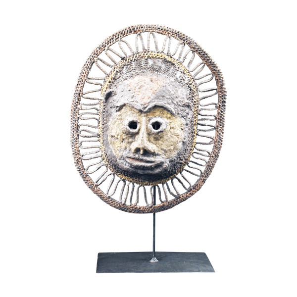 Masque à igname, art tribal, art océanien, vannerie, Papouasie Nouvelle Guinée, Vannerie