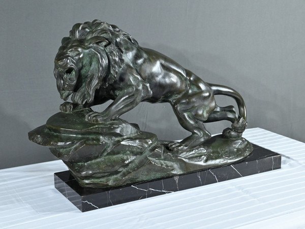 Bronze "Brüllender Löwe" signiert Nerin - Anfang 20.