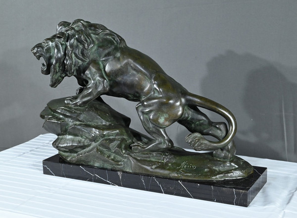 Bronze "Brüllender Löwe" signiert Nerin - Anfang 20.