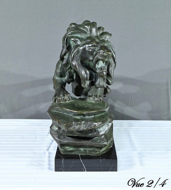 Bronze "Brüllender Löwe" signiert Nerin - Anfang 20.