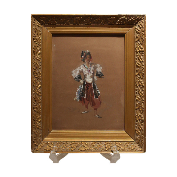 Study of oriental costume' by Hippolyte Ballue (1820-1867)