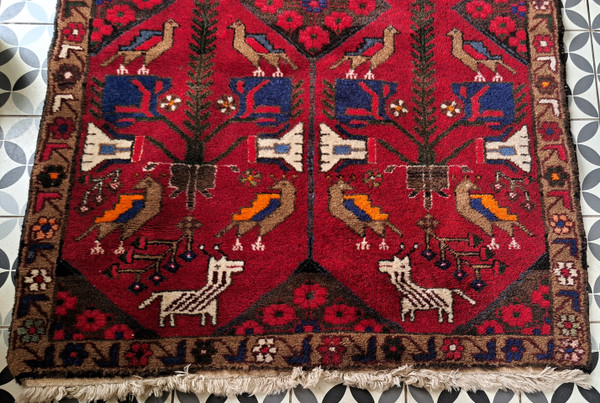 Oriental wool handmade carpet from the 70's