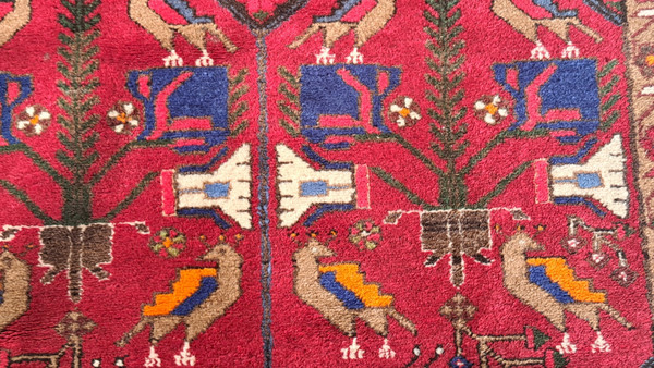 Oriental wool handmade carpet from the 70's