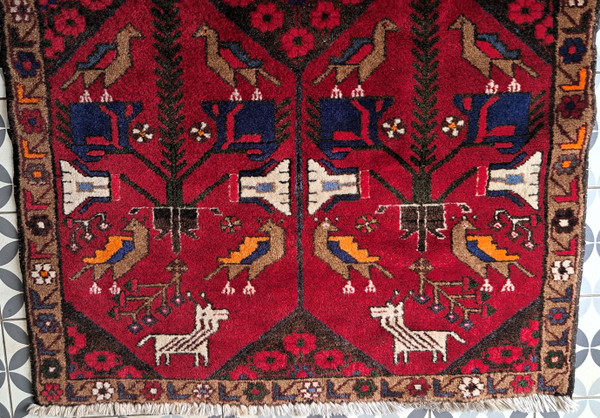 Oriental wool handmade carpet from the 70's