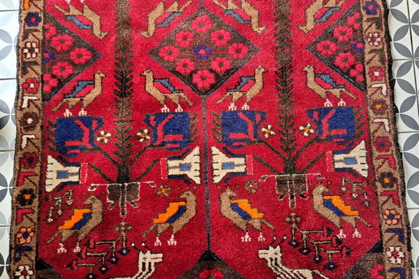 Oriental wool handmade carpet from the 70's