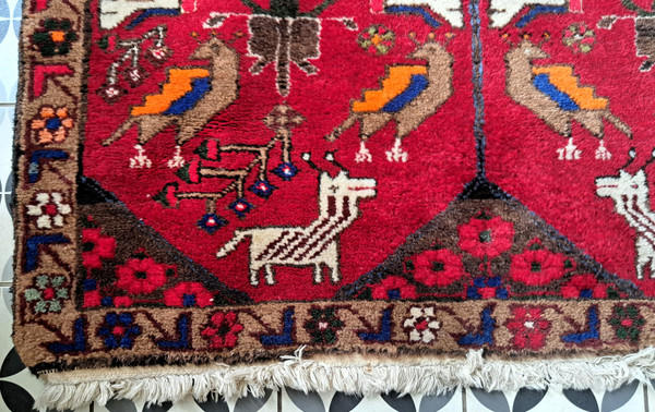 Oriental wool handmade carpet from the 70's