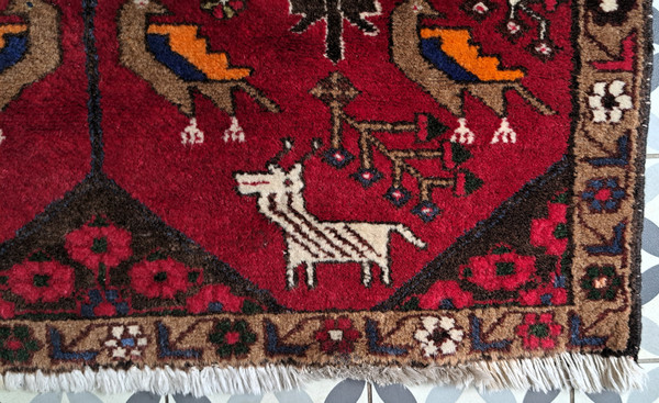 Oriental wool handmade carpet from the 70's