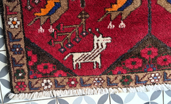 Oriental wool handmade carpet from the 70's