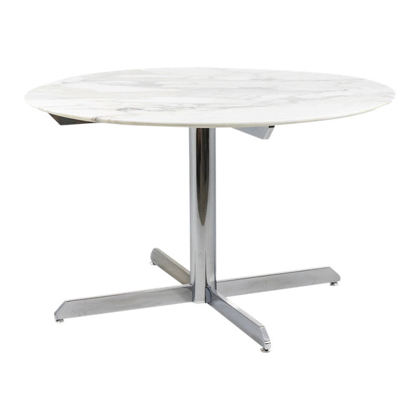Florence Knoll for Knoll. Table in marble and chromed metal. Circa 1960. LS58341208U