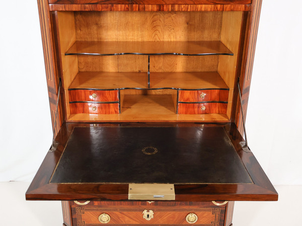 Segretaria Chiffonnier in intarsio epoca Luigi XVI