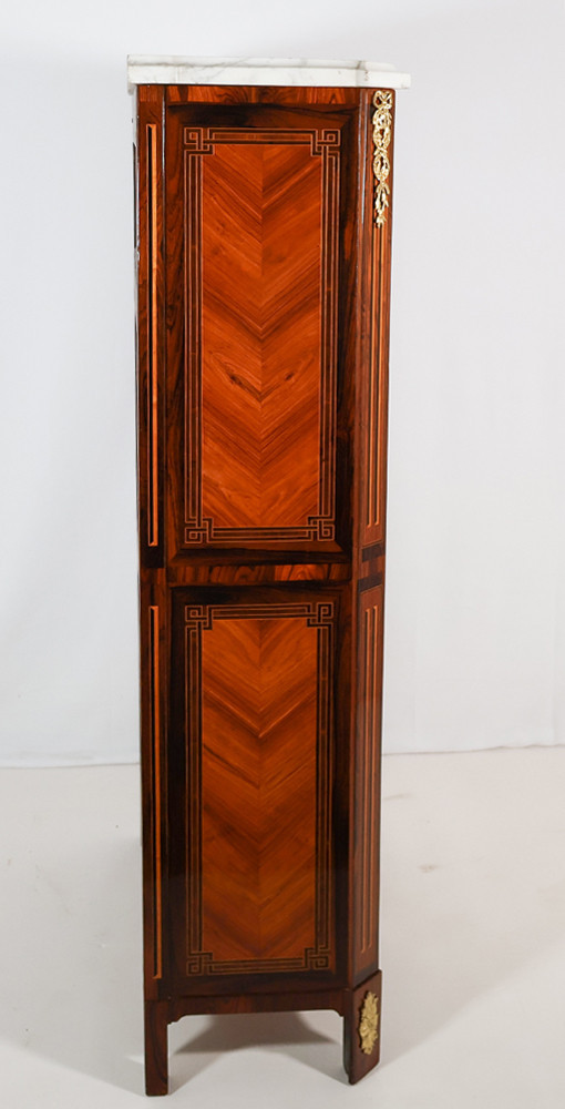 Segretaria Chiffonnier in intarsio epoca Luigi XVI