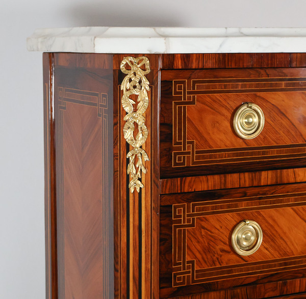 Segretaria Chiffonnier in intarsio epoca Luigi XVI
