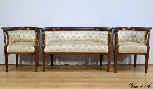 Stained Beech salon J&J Kohn, Empire style - Early 20th century