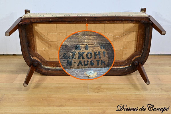 Stained Beech salon J&J Kohn, Empire style - Early 20th century