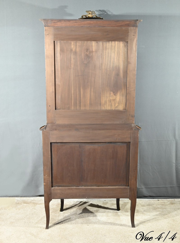 Vetrina in palissandro, periodo Napoleone III, stile Luigi XV/Luigi XVI - metà del XIX secolo
