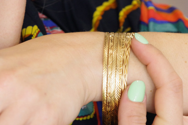 bracciale bangle in oro 18k, bracciale bangle, gioielli vintage, bracciale bangle di seconda mano