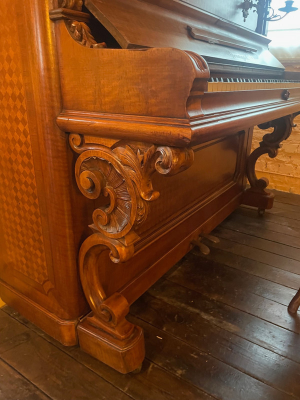 Piano Sponnagel Circa 1900 Avec Son Siège