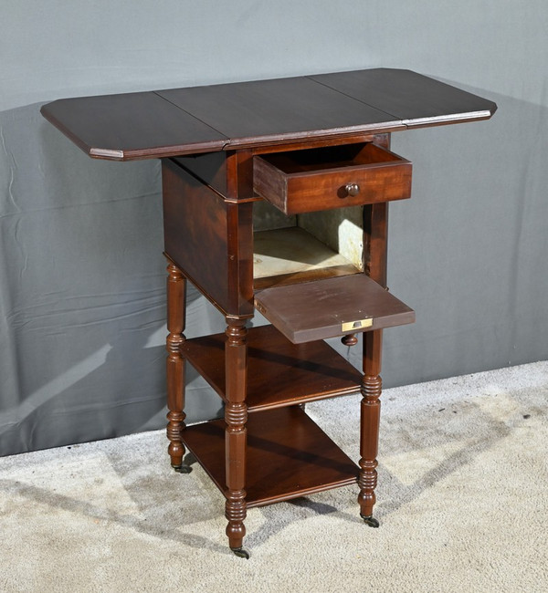 Petite Table à Volets en Acajou, Maison Lemarchand, A. Lemoine – Milieu XIXe