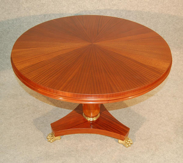 Table Guéridon 1940  Dlg André Arbus Pieds griffes En Bronze