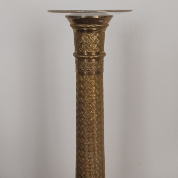 Frankreich, Restaurationszeit - großer Kerzenhalter, Flambeau à l'ormoulu