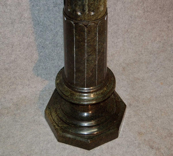 Large Fluted Marble Column, 19th Century 151 Cm