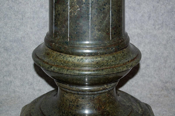 Large Fluted Marble Column, 19th Century 151 Cm