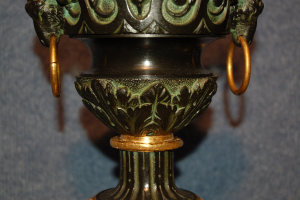 Important Pair Of Gilded Bronze Mercury Lamps 19th Century