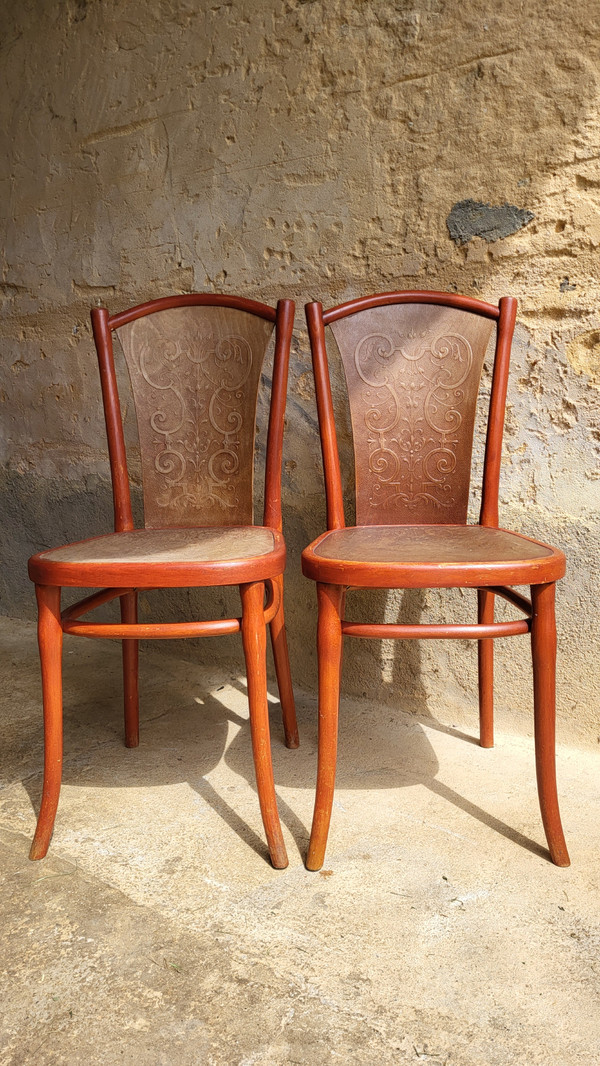 Paar Jugendstil-Stühle von Thonet 1900's