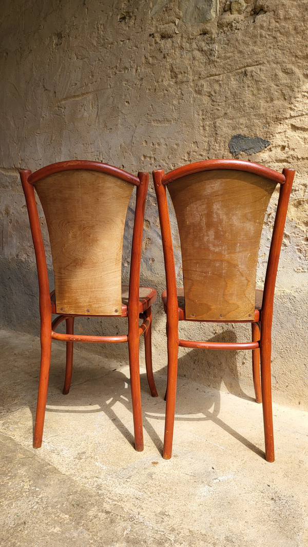 Paar Jugendstil-Stühle von Thonet 1900's