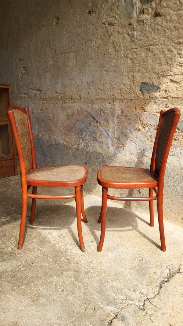Paar Jugendstil-Stühle von Thonet 1900's