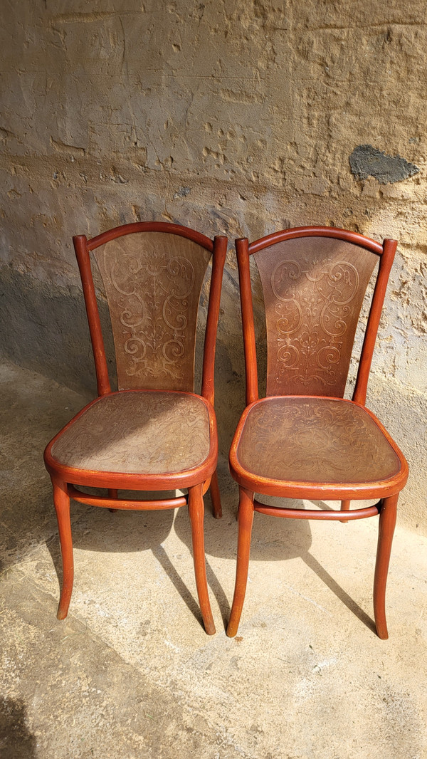 Paar Jugendstil-Stühle von Thonet 1900's